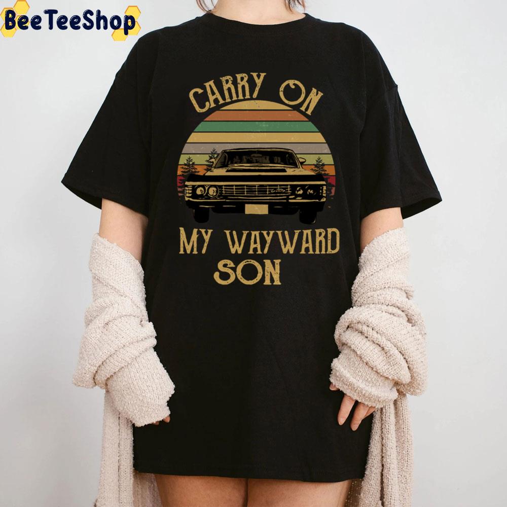 Carry On Wayward Son Sunset Vintage Retro Unisex T-Shirt