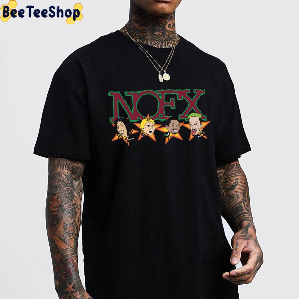 Cartoon Style Members NOFX Band Trending Unisex T-Shirt