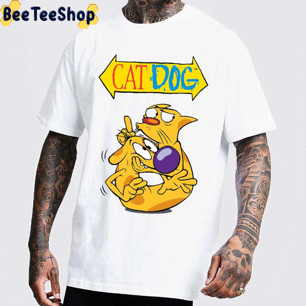 Cat Dog Cartoon Art Trending Unisex T-Shirt