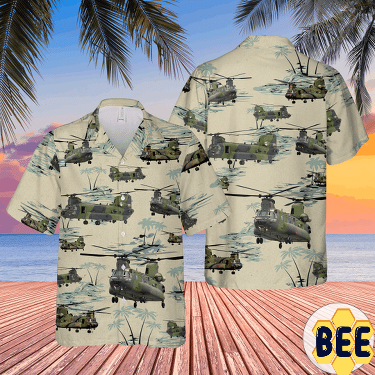 Ch-147f Chinook Tactical Aviation Trending Hawaiian Shirt