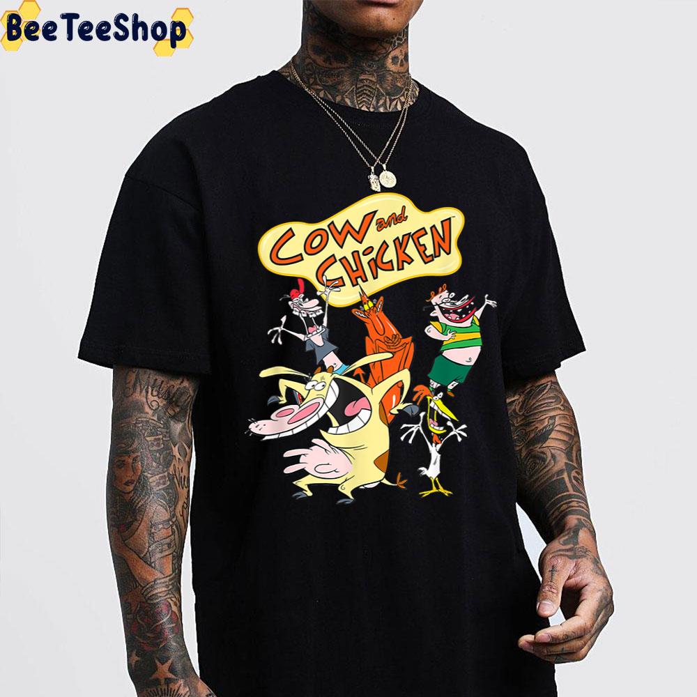 Characters Cow And Chicken Cartoon Trending Unisex T-Shirt