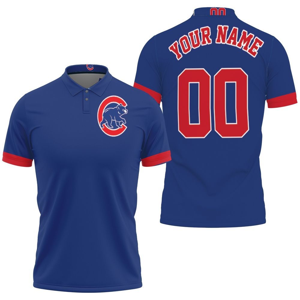 Chicago Cubs Personalized Custom Royal 2019 Jersey Inspired Style 3D All Over Print Polo Shirt