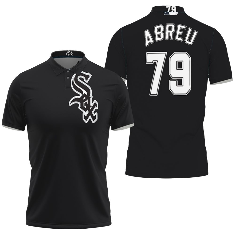 Chicago White Sox Abreu #79 Mlb Great Player Majestic Cool Base  Chicago Fans Polo Shirt