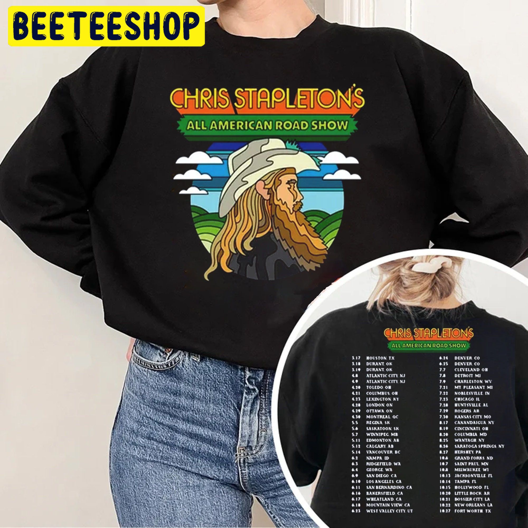 Chris Stapleton American Road Show 2022 Tour Double Side Unisex Shirt