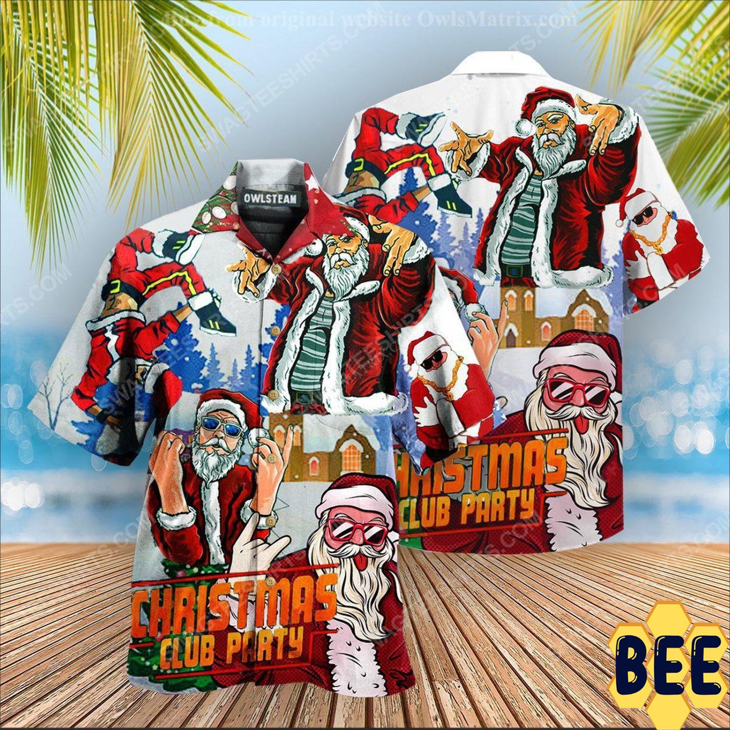 Christmas Club Party With Santa Dj Trending Hawaiian Shirt