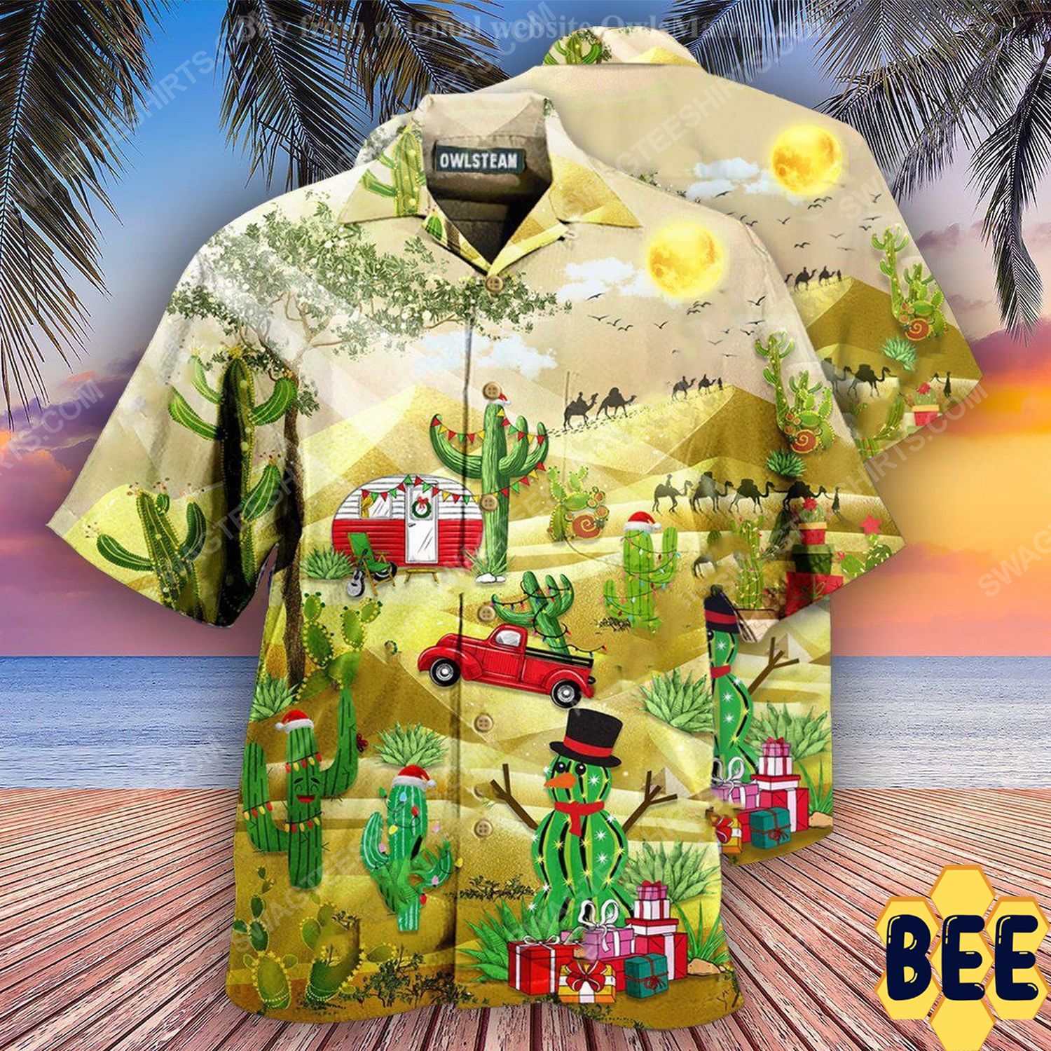 Christmas Holiday Life Is Better With Cactus Full Print Trending Hawaiian Shirt