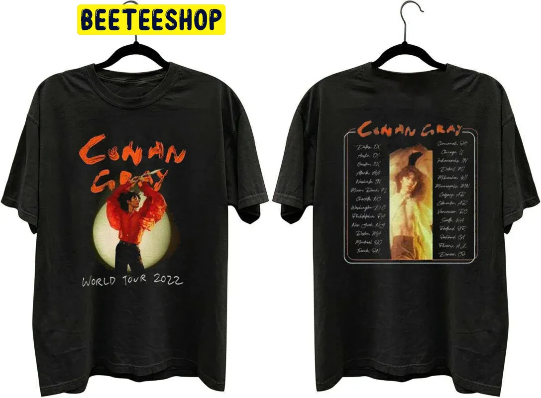 Conan Gray World North American 2022 Tour Art Double Sided Unsiex T-Shirt