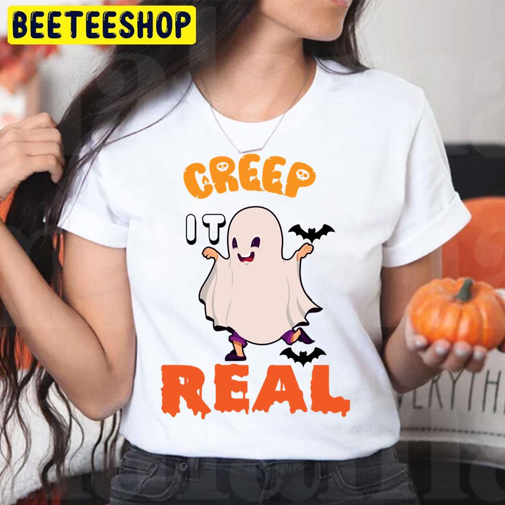 Creep It Real Ghost Bats Halloween Trending Unisex T-Shirt