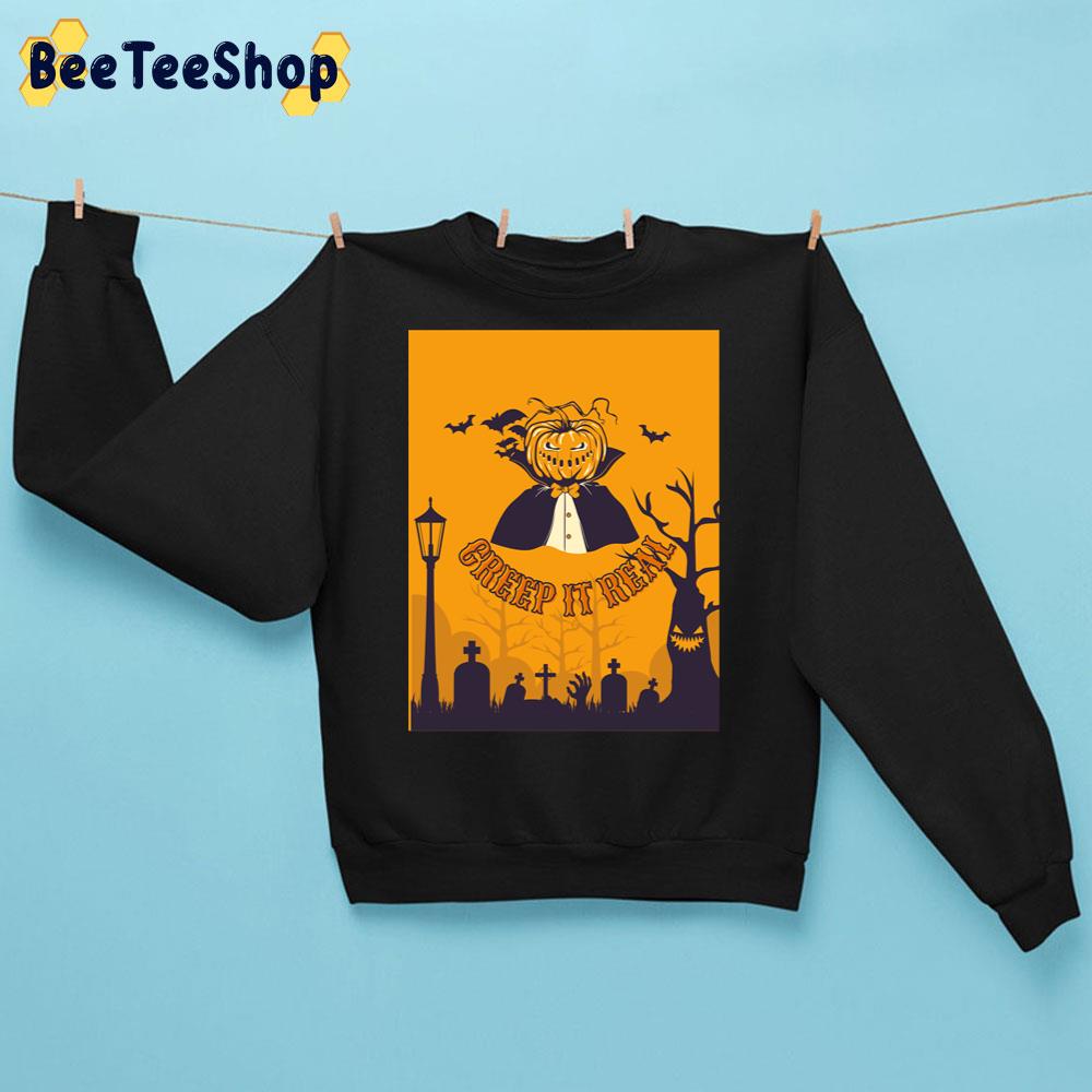 Creep It Real Pumpkin Sir Halloween Trending Unisex Sweatshirt