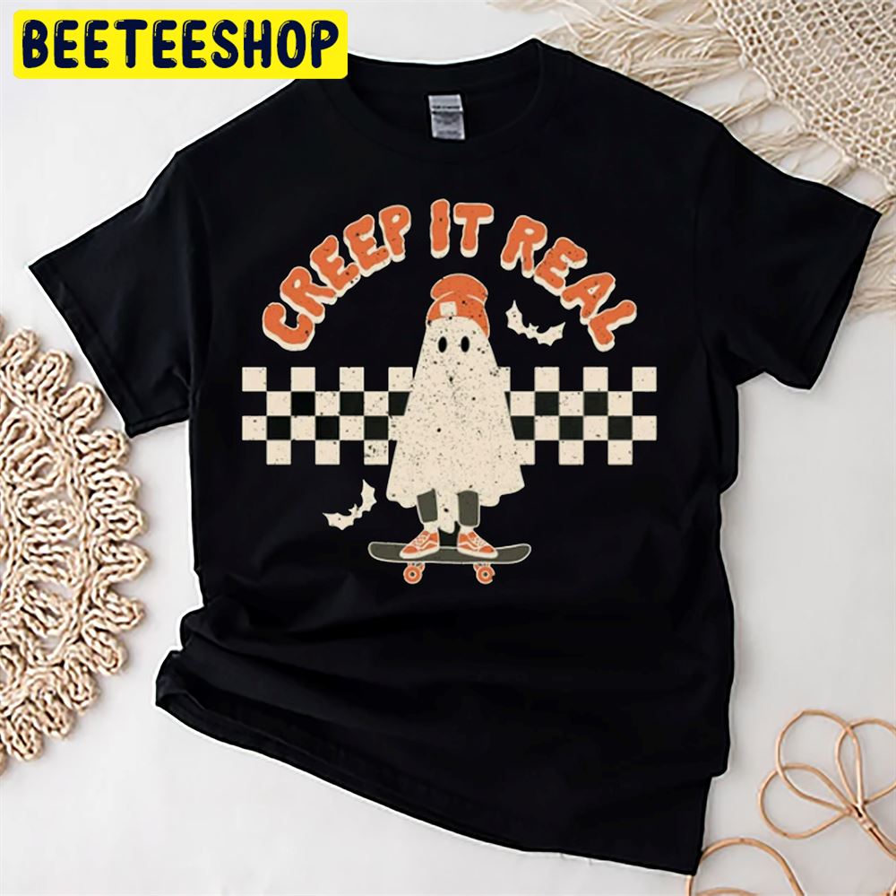 Creep It Real Retro Ghost Halloween Unisex T-Shirt