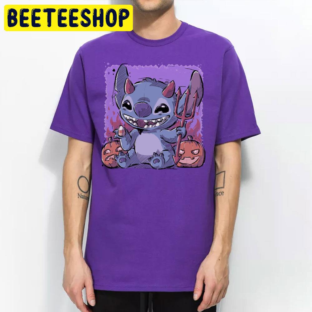 Cute Devil Halloween Stitch Trending Unisex T-Shirt