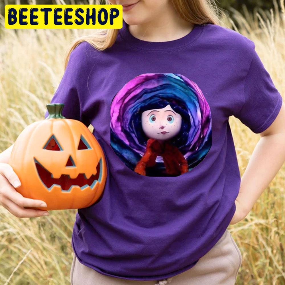 Cute Face Coraline Halloween Trending Unisex T-Shirt