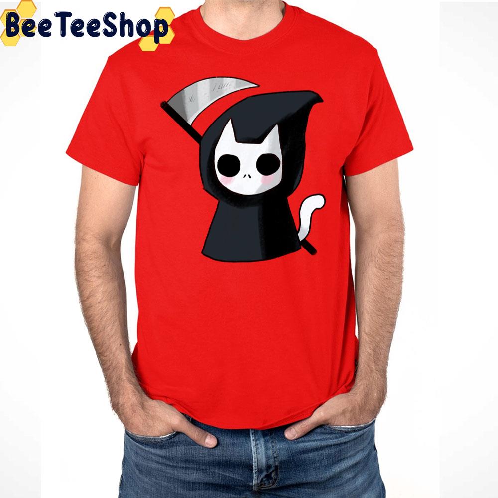 Cute Grim Reaper Cat Trending Unisex T-Shirt