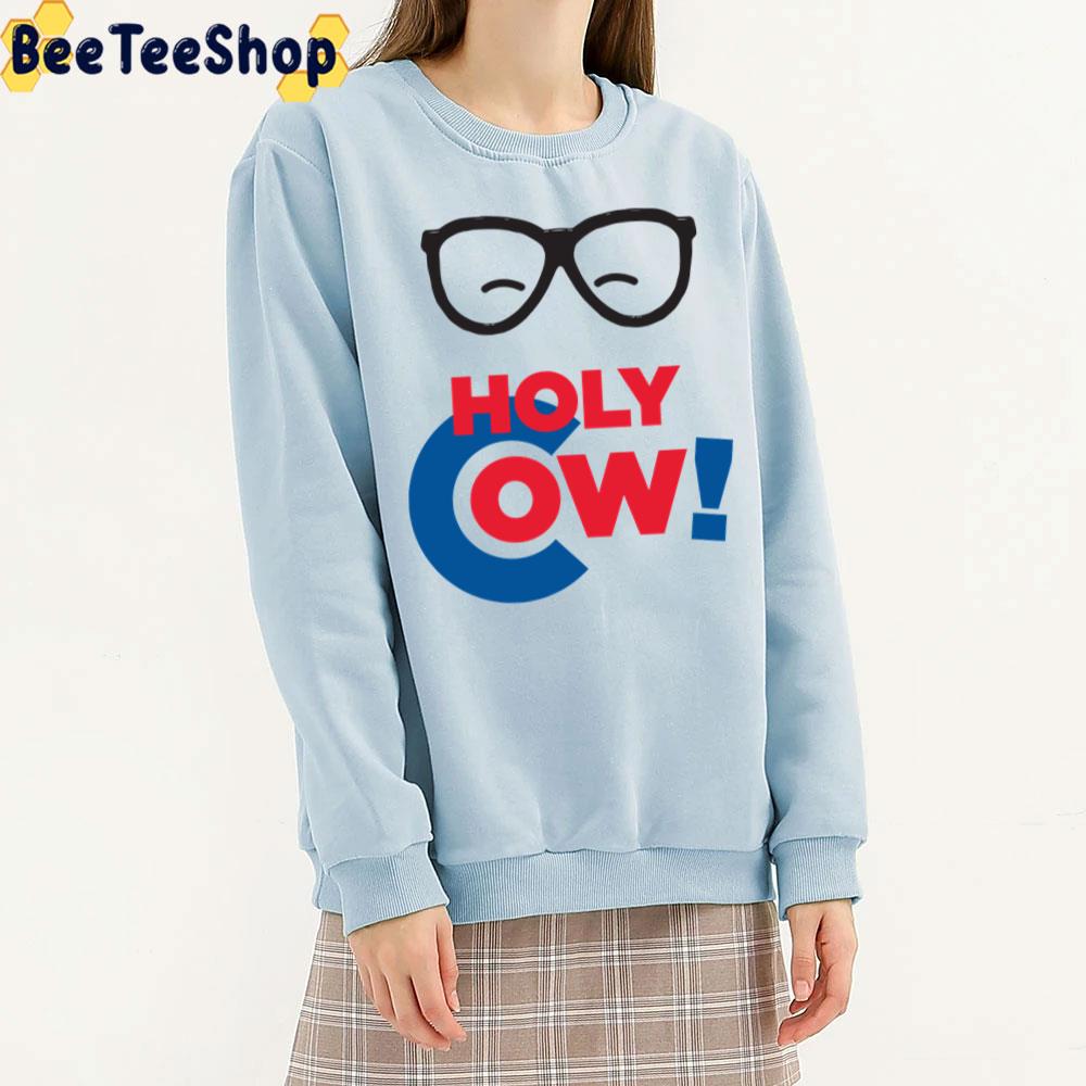 Cute Holy Cow With Glasses Chicago Cubs T-shirt - Personalized Gifts:  Family, Sports, Occasions, Trending