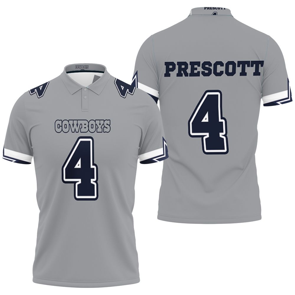 Dak Prescott Cowboys Jersey Inspired Style 3D All Over Print Polo Shirt