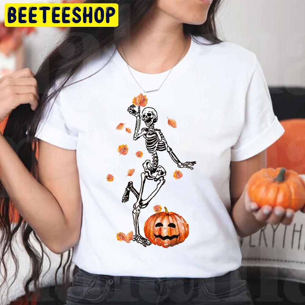 Dancing Skeleton Fall Halloween Trending Unisex T-Shirt