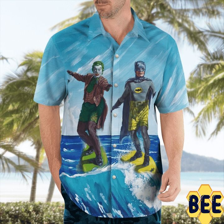 Dc Comics Batman And Joker Surfing Trending Hawaiian Shirt