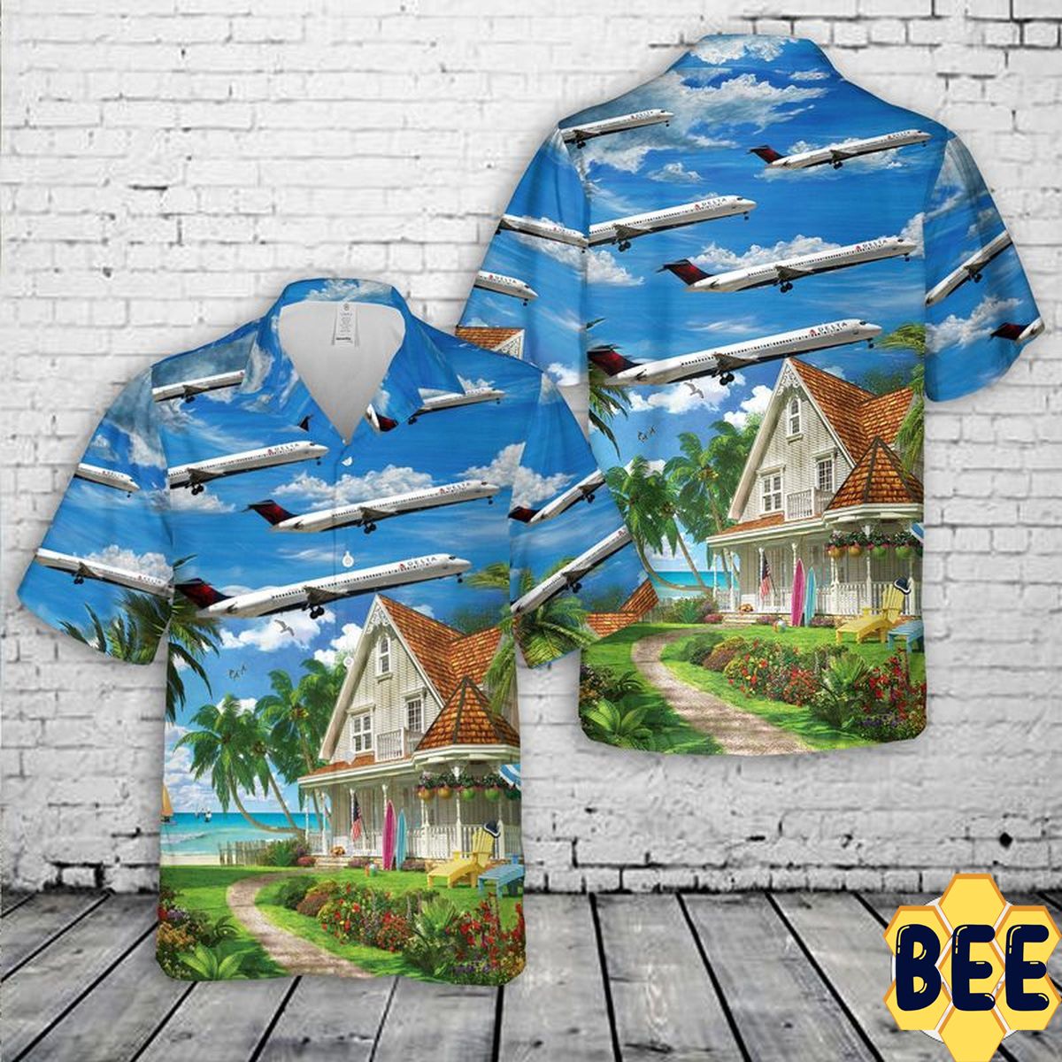 Delta Air Lines Mcdonnell Douglas Md-88 Trending Hawaiian Shirt