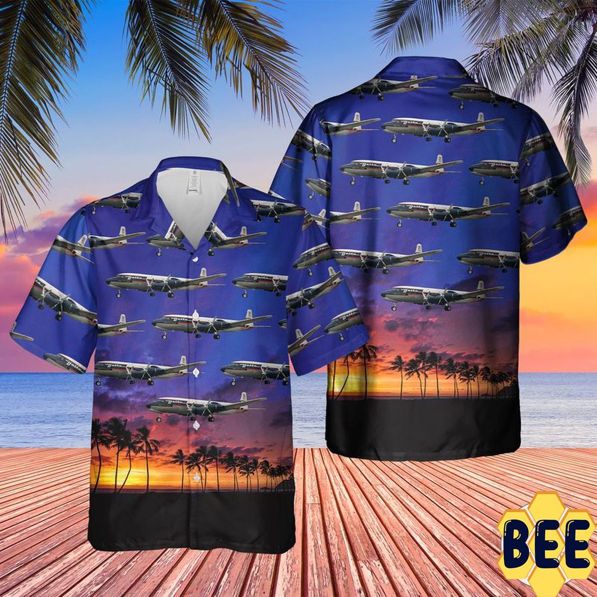 Delta Airlines Douglas Dc-7b Trending Hawaiian Shirt