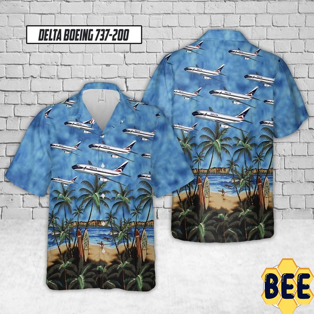 Delta Boeing 737-200 Trending Hawaiian Shirt