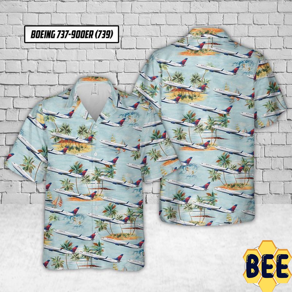 Delta Boeing 737-900er Trending Hawaiian Shirt