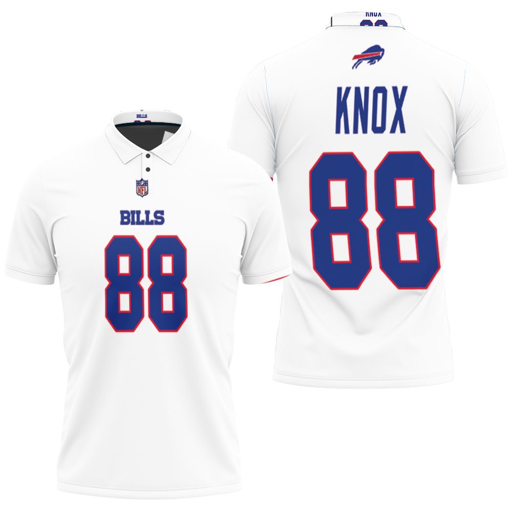 Design Buffalo Bills Dawson Knox #88 Nfl Great Player American Football Team Game White  Bills Fans Polo Shirt