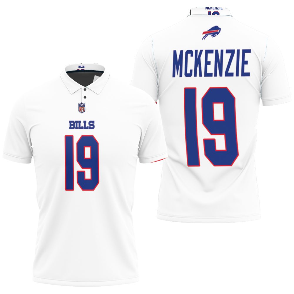 Design Buffalo Bills Isaiah Mckenzie #19 Nfl Great Player American Football Team Game White  Bills Fans Polo Shirt