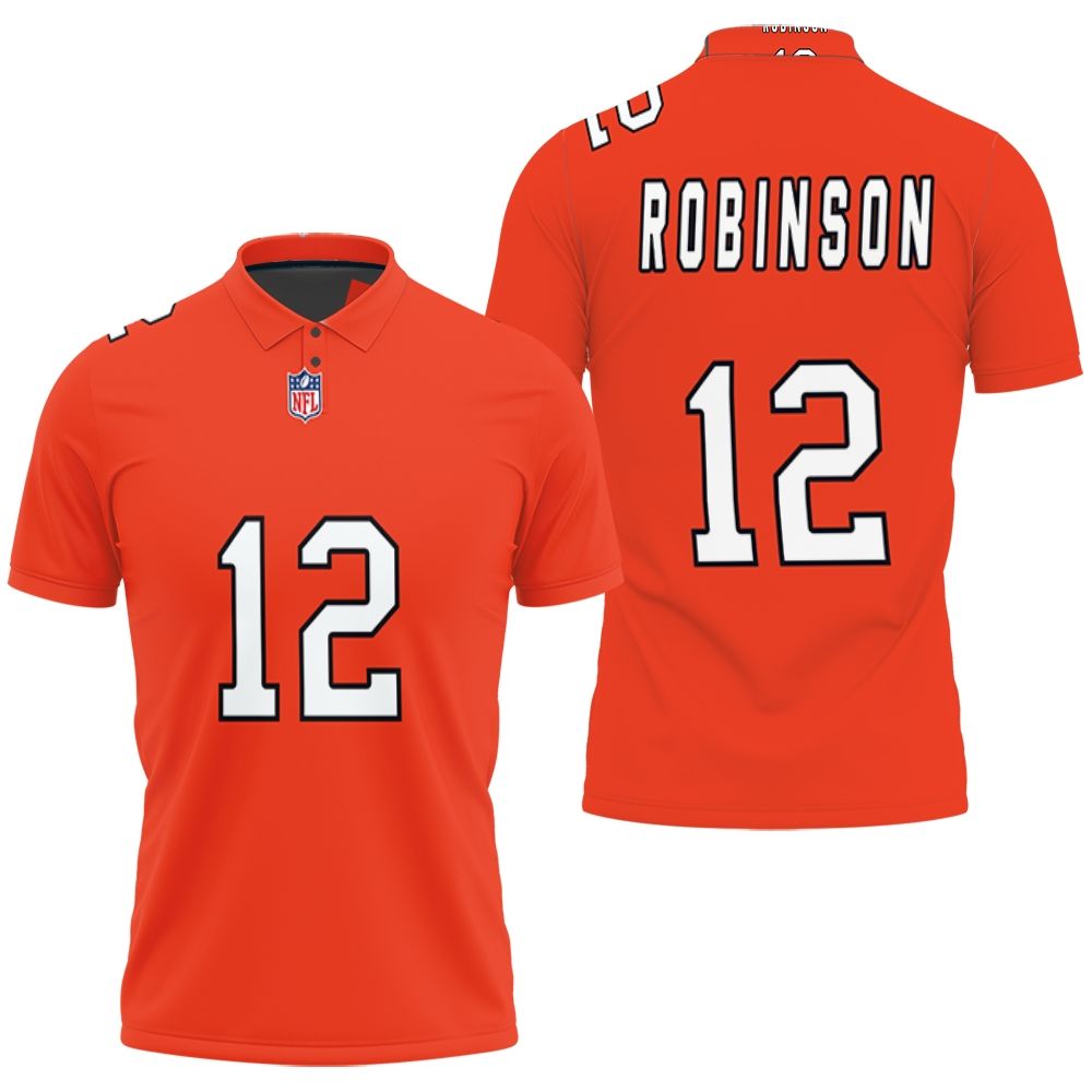 Design Chicago Bears Allen Robinson #12 Nfl Great Player American Football Team Custom Game Orange Polo Shirt