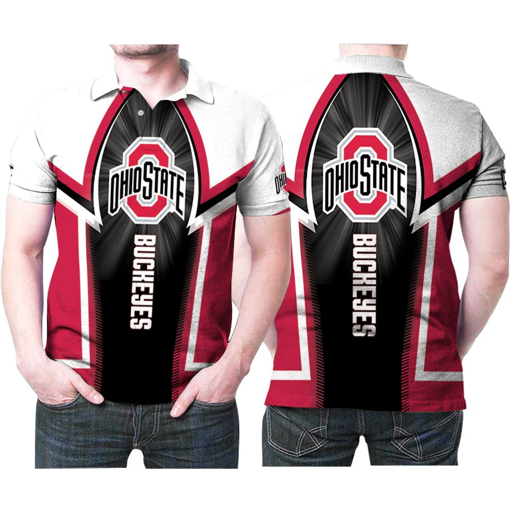 Design Ohio State Buckeyes Nfl American Football Team Logo 3D All Over Print Polo Shirt