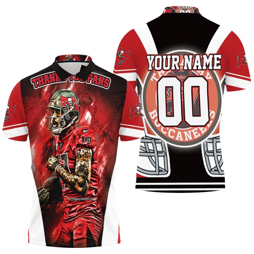 13 Mike Evans Tampa Bay Buccaneers Nfc South Division Champions Super Bowl  2021 Black And White 3d Polo Shirt All Over Print Shirt 3d T-shirt - Teeruto