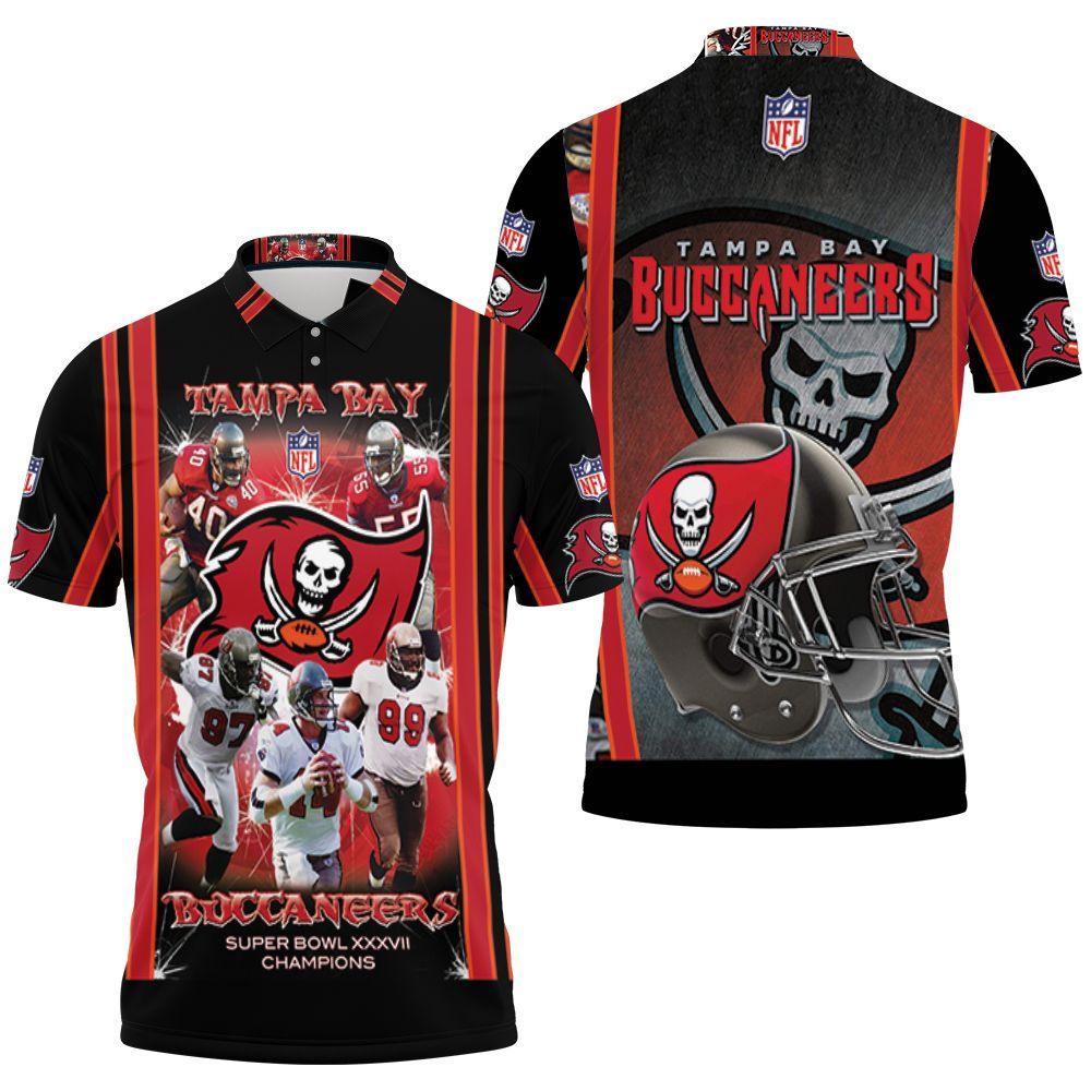 Design Tampa Bay Buccaneers Super Bowl 2021 Nfc South Division Champions 3D All Over Print Polo Shirt