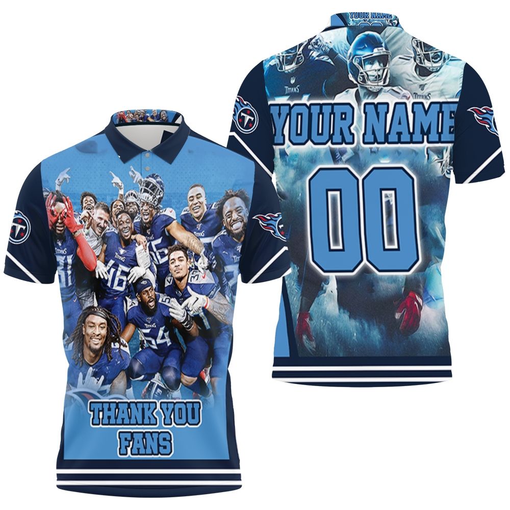 Design Tennessee Titans Super Bowl 2021 Afc South Division Thank You Fan Personalized 3D All Over Print Polo Shirt