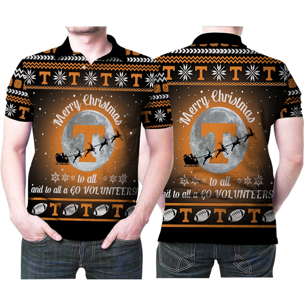 Design Tennessee Volunteers Merry Christmas To All And To All A Go Volunteers Christmas Holiday Polo Shirt