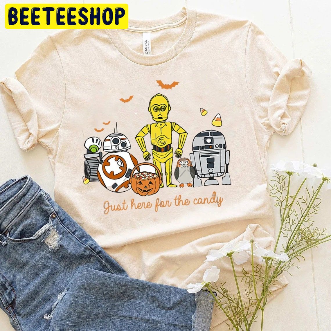 Disney Star Wars Just Here For The Candy Halloween Unisex T-Shirt