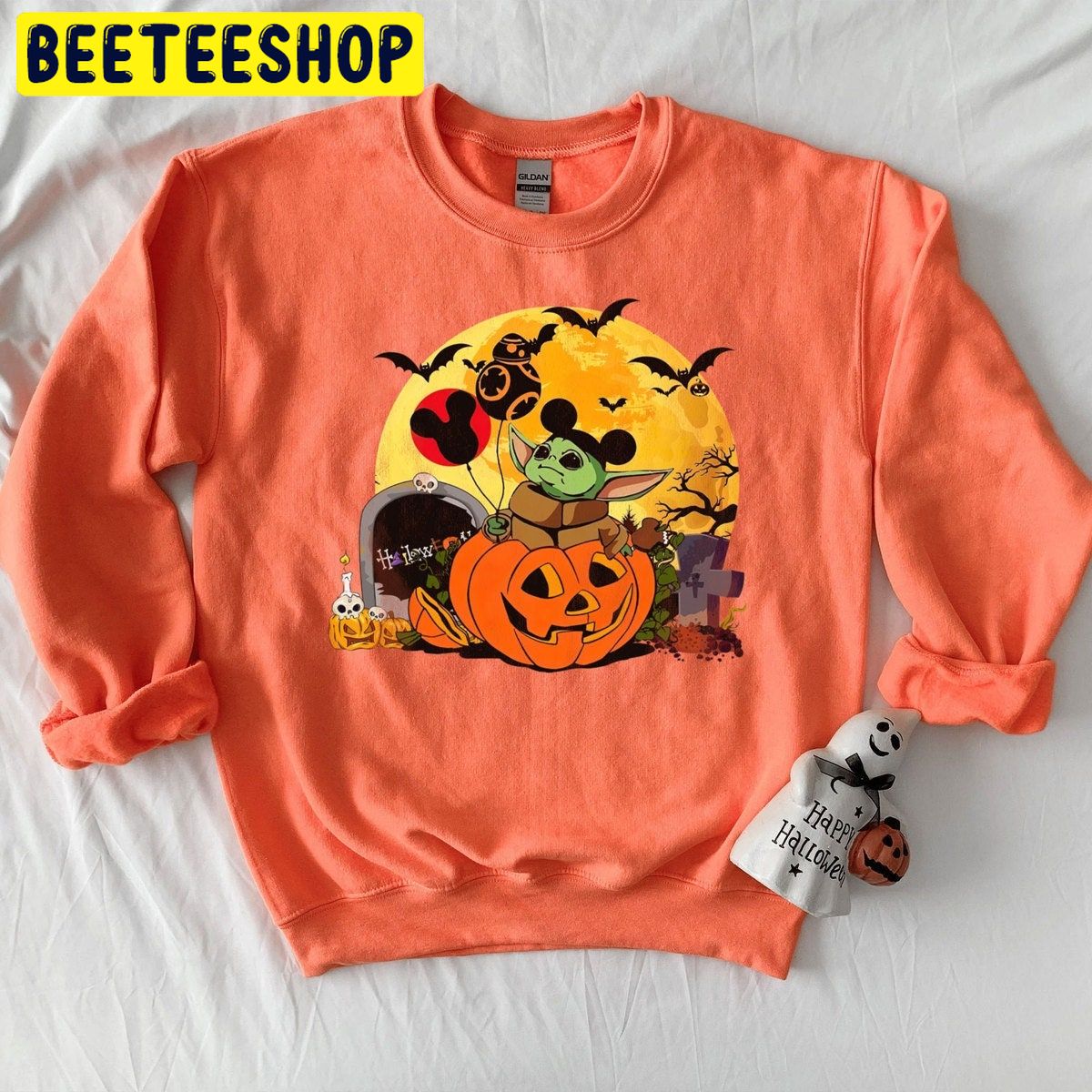 Disney World Star Wars Baby Yoda And Pumpkin Halloween Unisex Sweatshirt