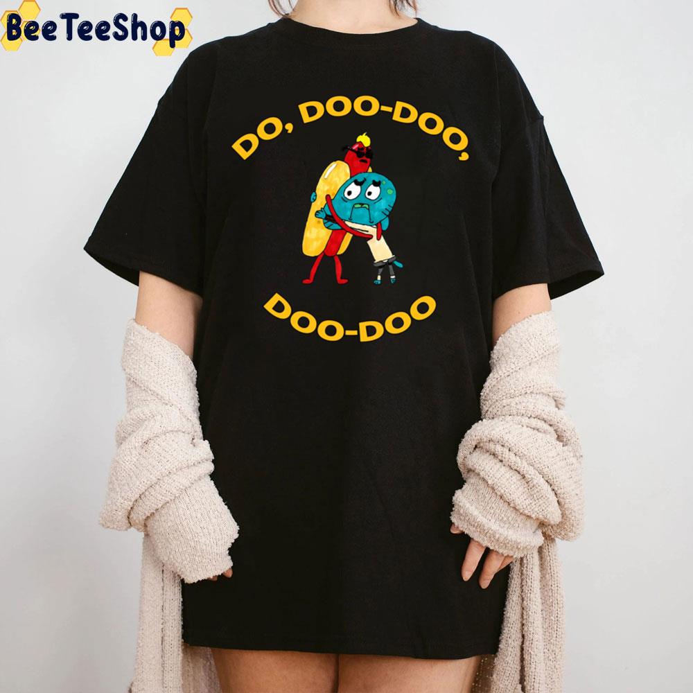 Do Doo-Doo Doo-Doo Hot Dog Guy And Gumball Awkwardly Hugging Trending Unisex T-Shirt