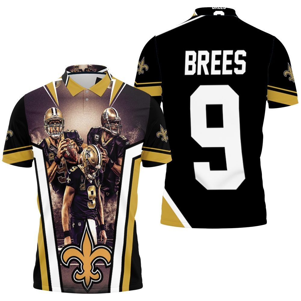 Drew Brees New Orleans Saints 3D All Over Print Polo Shirt