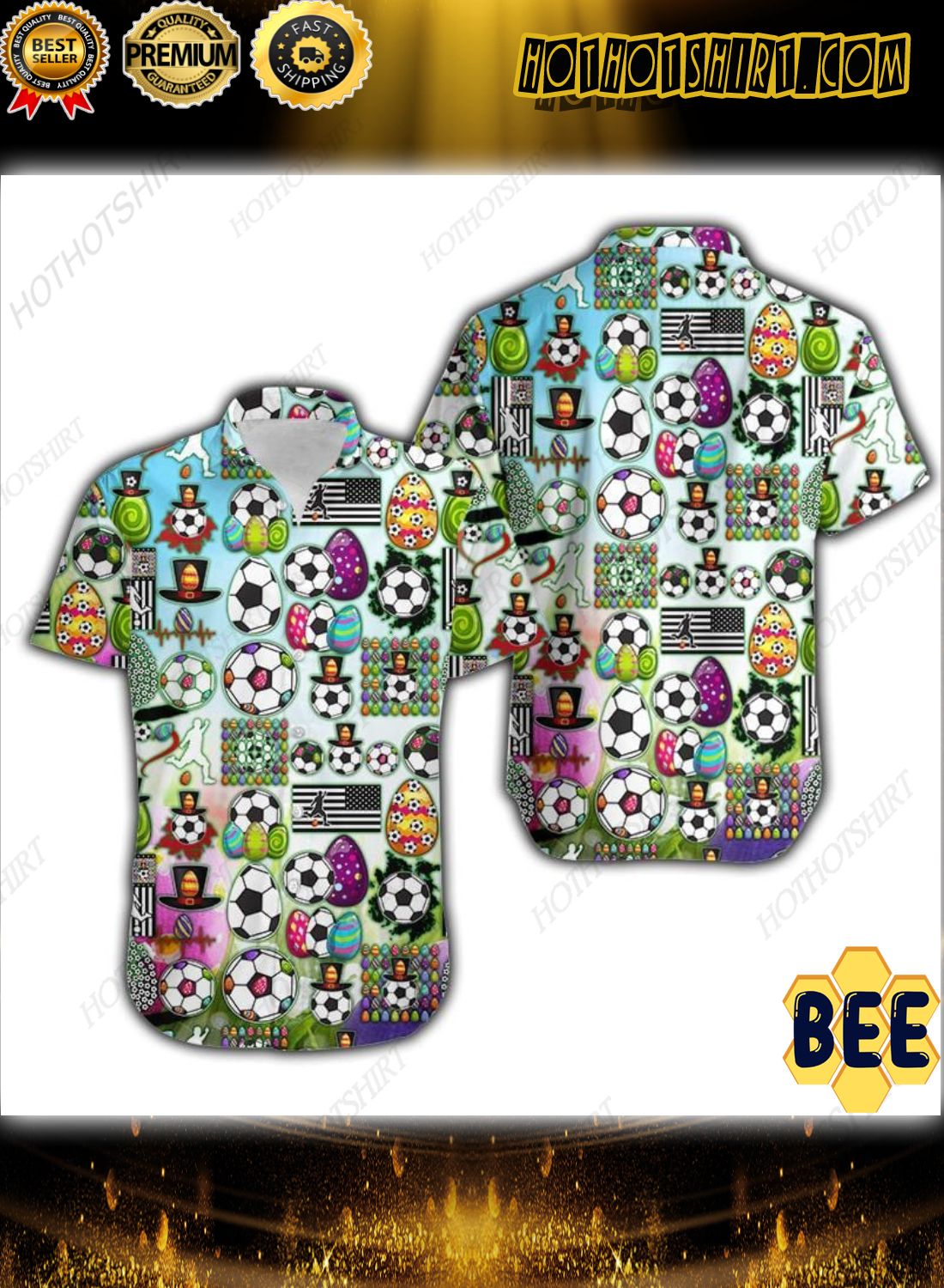 Easter Day Soccer Bunny Eggs Trending Hawaiian Shirt