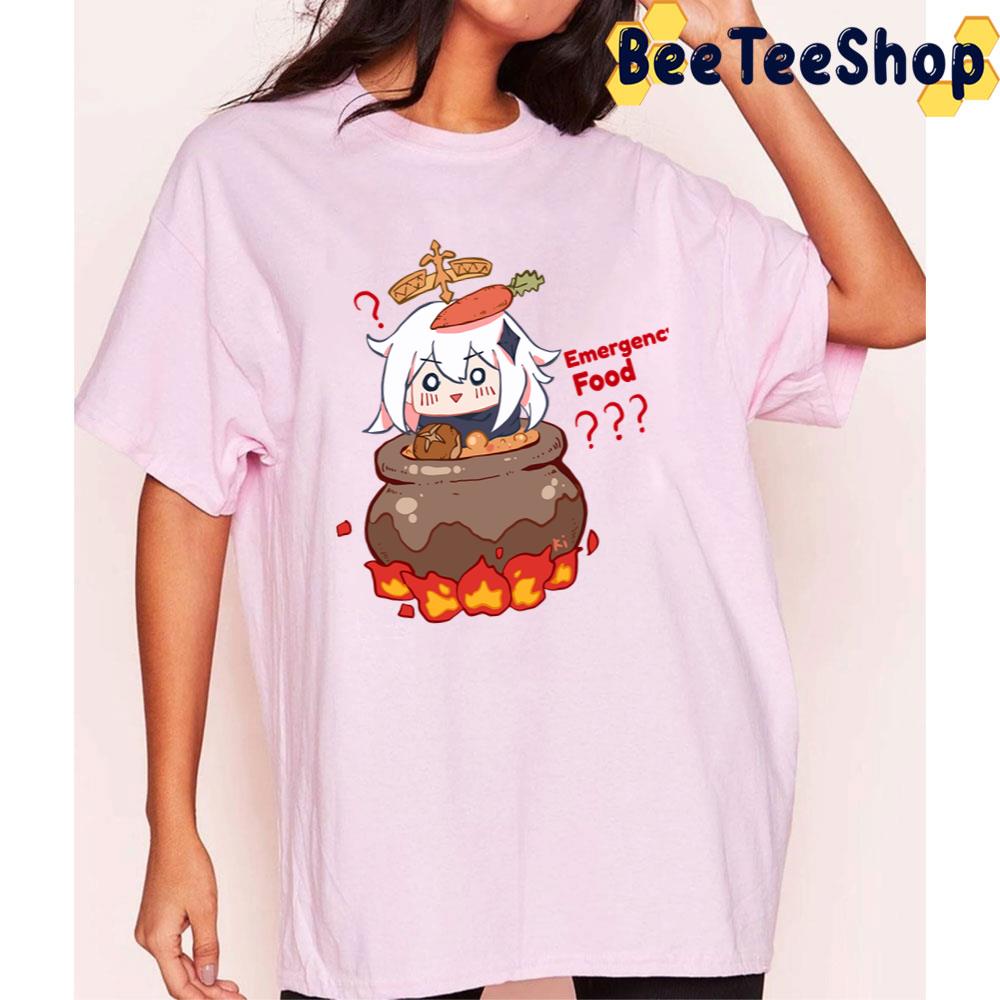 Emergeny Food Paimon Genshin Impact Emergency Impact Game Trending Unisex T-Shirt