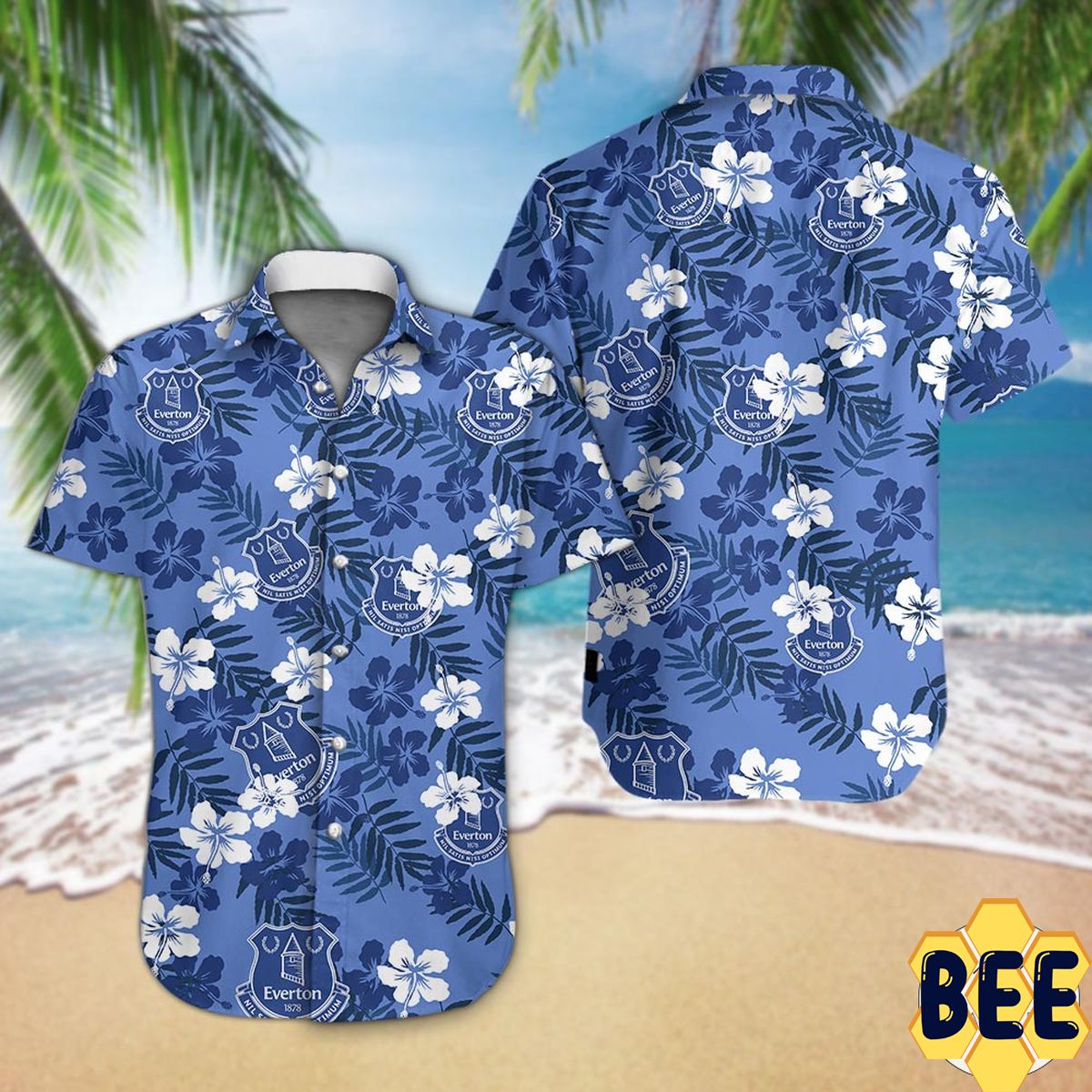 Everton F.C Tropical Flower Trending Hawaiian Shirt