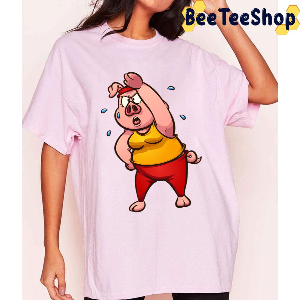 Exercising Pig Trending Unisex T-Shirt