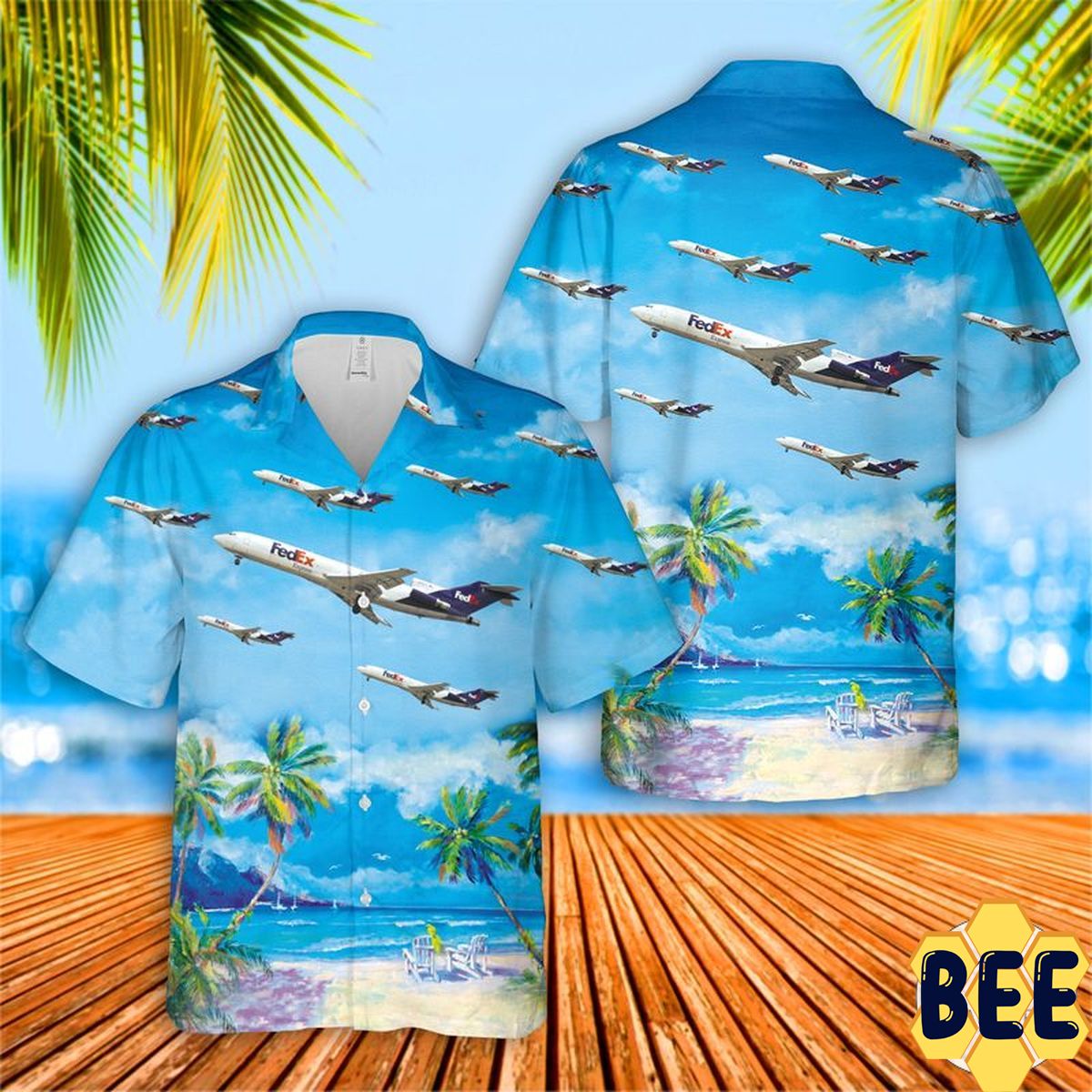 Fedex Boeing 727-200 Trending Hawaiian Shirt