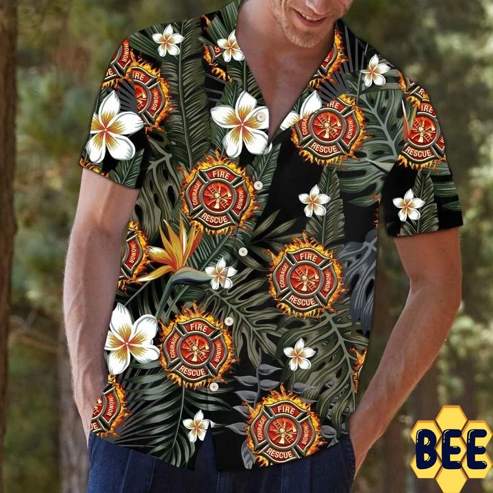 Firefighter Tropical Trending Hawaiian Shirt