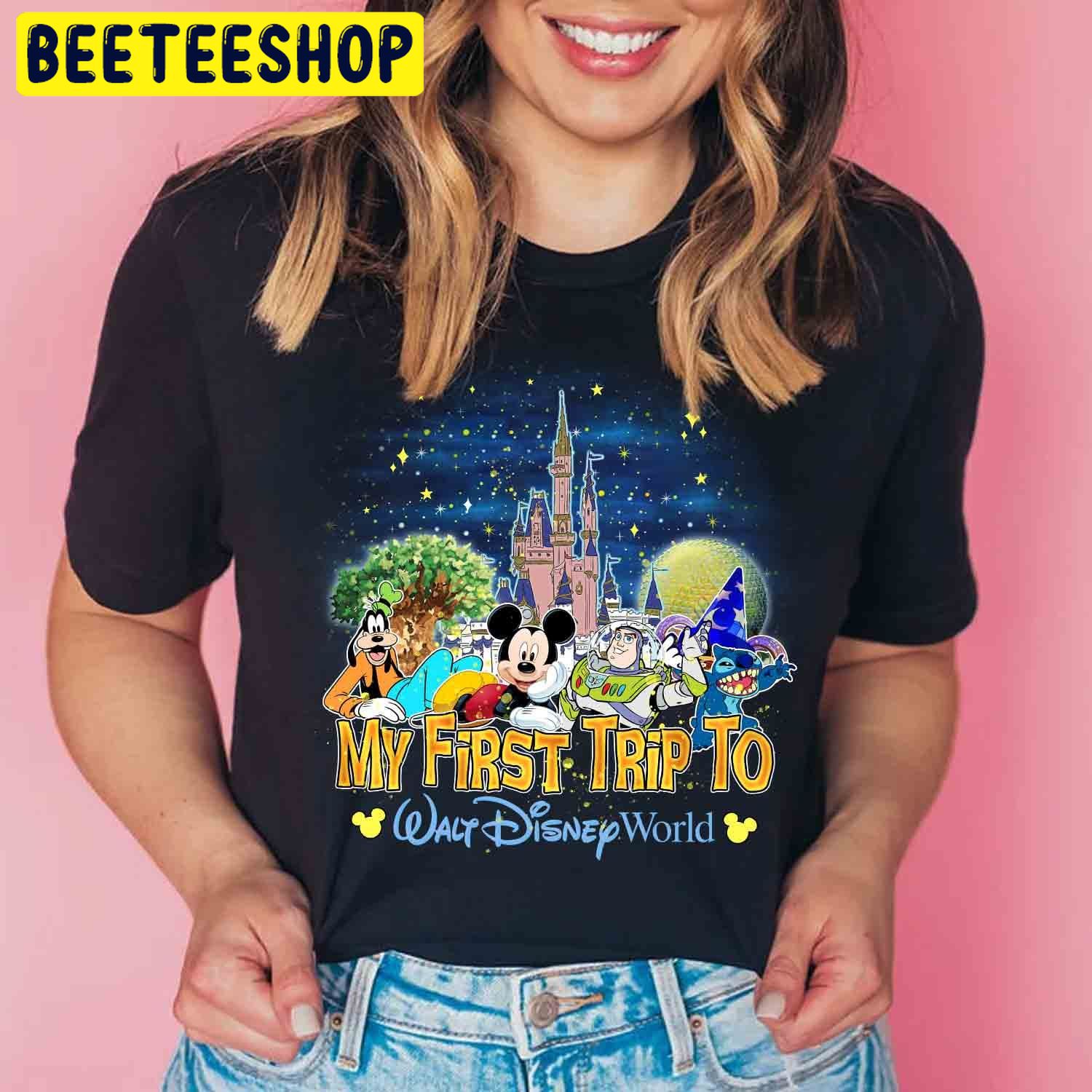 First Trip To Walt Disney World Disney Couple Trending Unisex Shirt