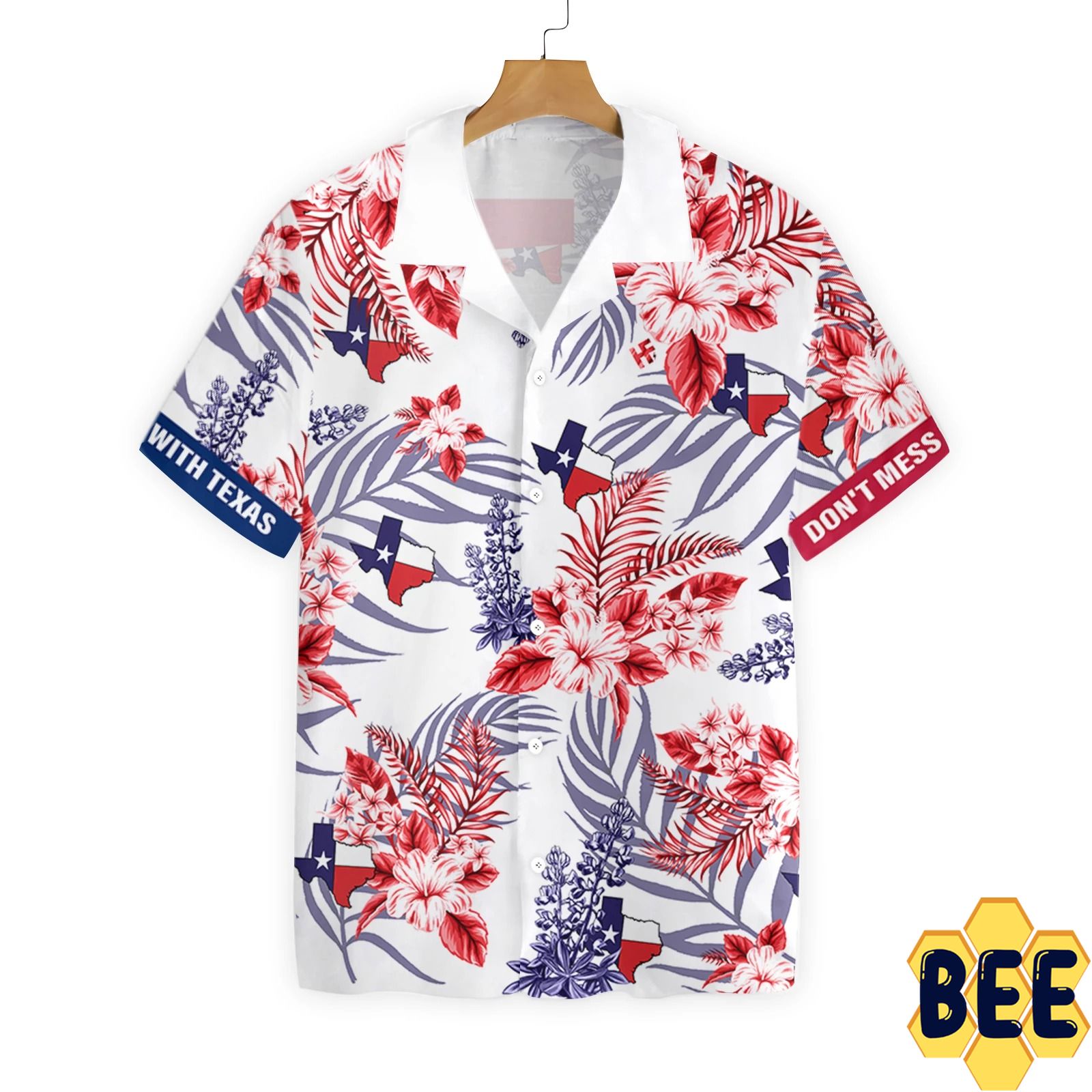 Floral Bluebonnet Don’t Mess With Texas Trending Hawaiian Shirt