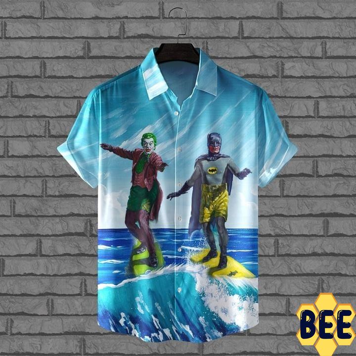 Funny Batman Joker Surfing Trending Hawaiian Shirt