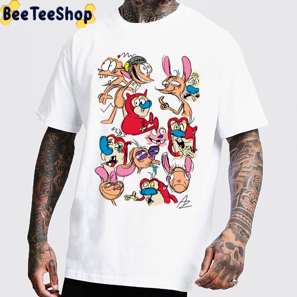 Funny Draw Art The Ren And Stimpy Show Trending Unisex T-Shirt