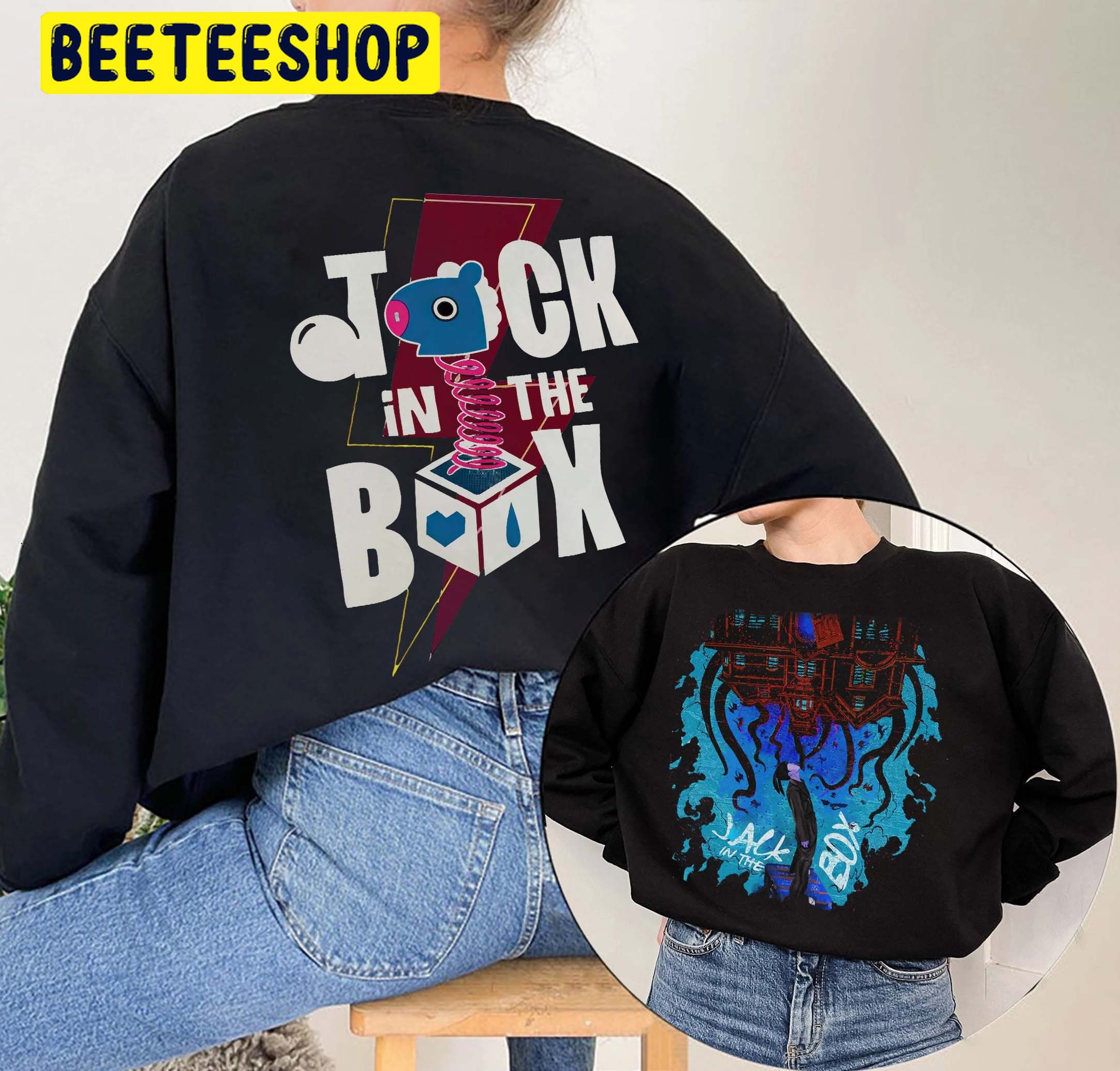 Funny Jhope Jack In The Box Hobipalooza Mic Stranger Things 4 Double Sided Unsiex Sweatshirt