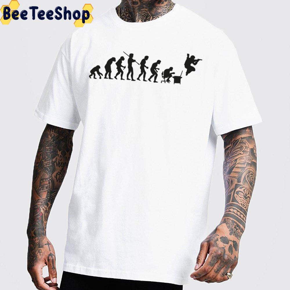 Funny The Evolution Of Bunny Hop Game Trending Unisex T-Shirt