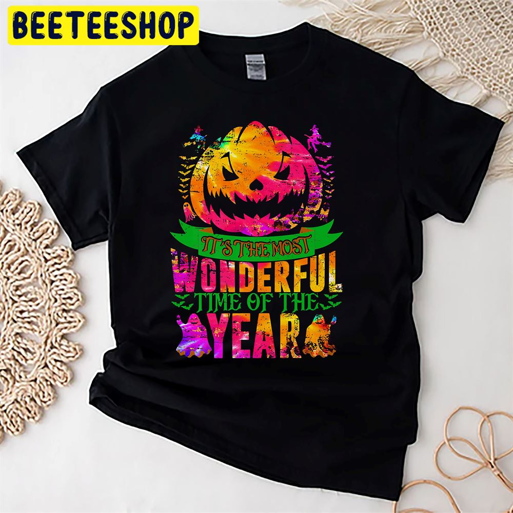 Ghost And Pumpkin It’s The Most Wonderful Time Of The Year Halloween Unisex T-Shirt